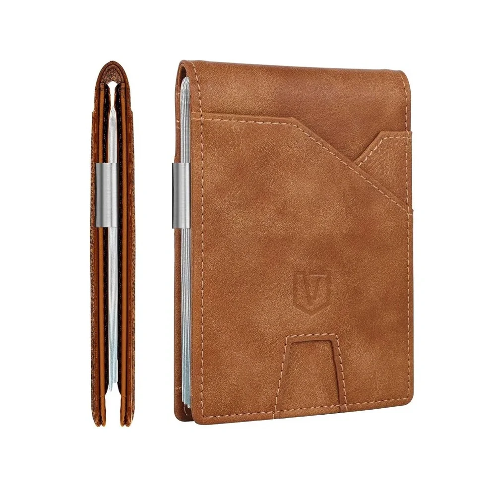 Vootai Slim Wallet RFID Blocking Minimalist Wallet Money Clip Credit Card Holder